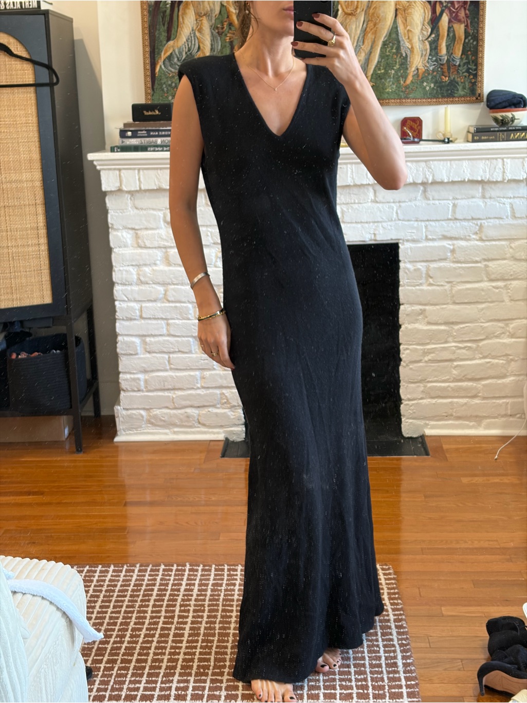 J.Crew Black Cashmere Maxi Dress